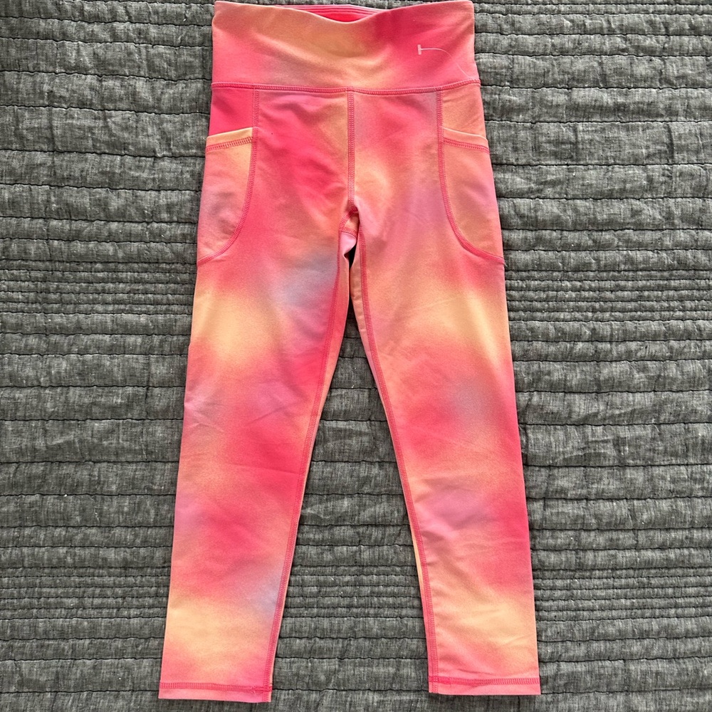 Old Navy Pink and Orange Kids Leggings 8